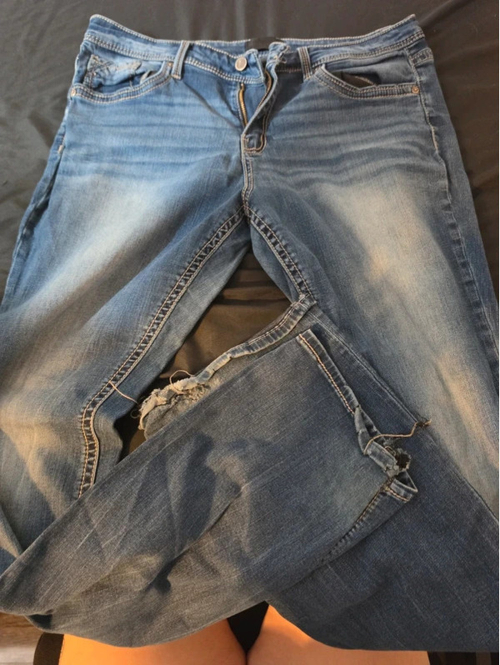 Buckle black jeans